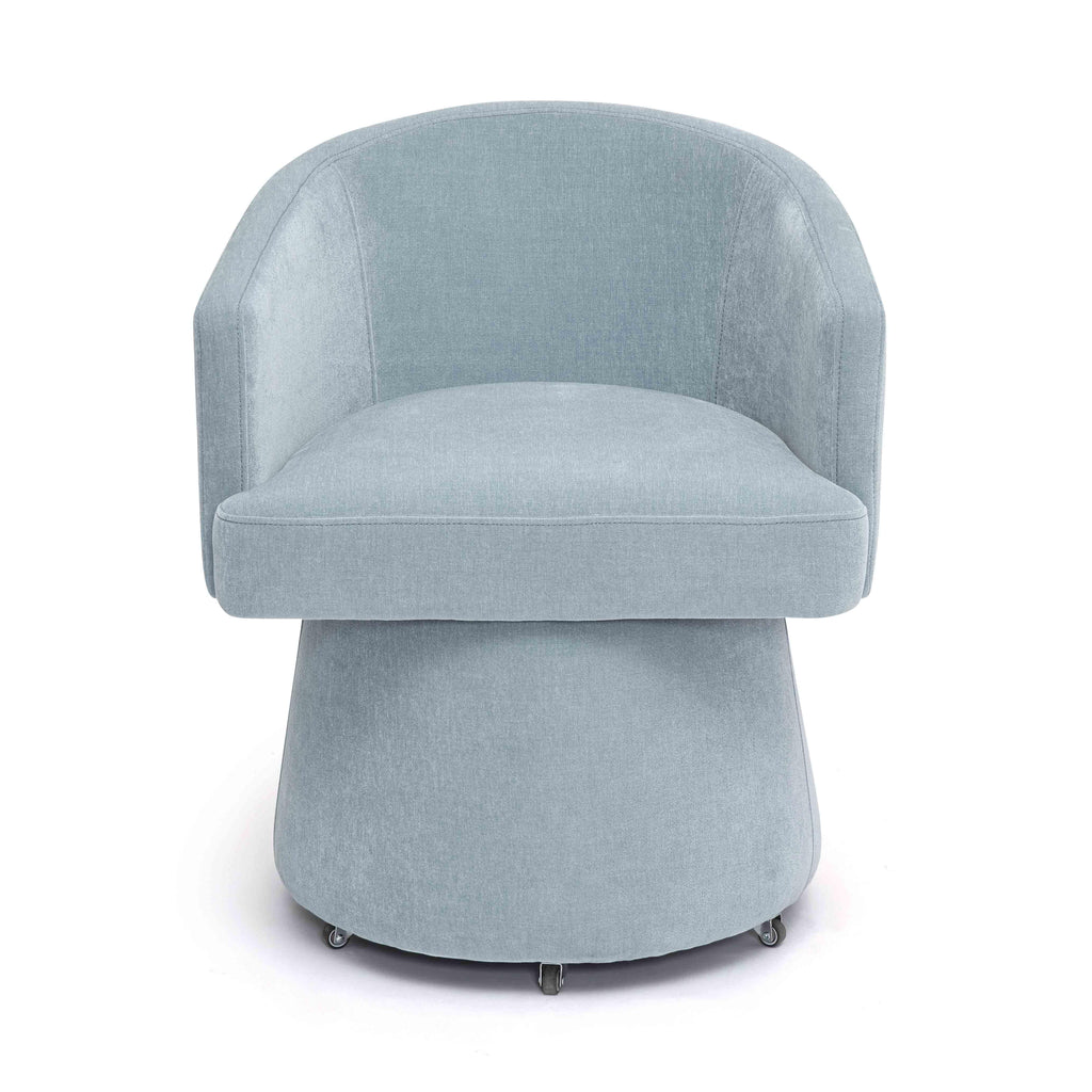 Kristen Upcycled Contract-Grade Chenille Rolling Desk Chair