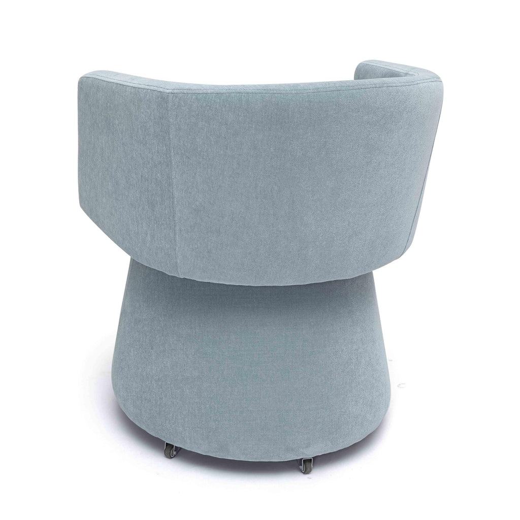 Kristen Upcycled Contract-Grade Chenille Rolling Desk Chair