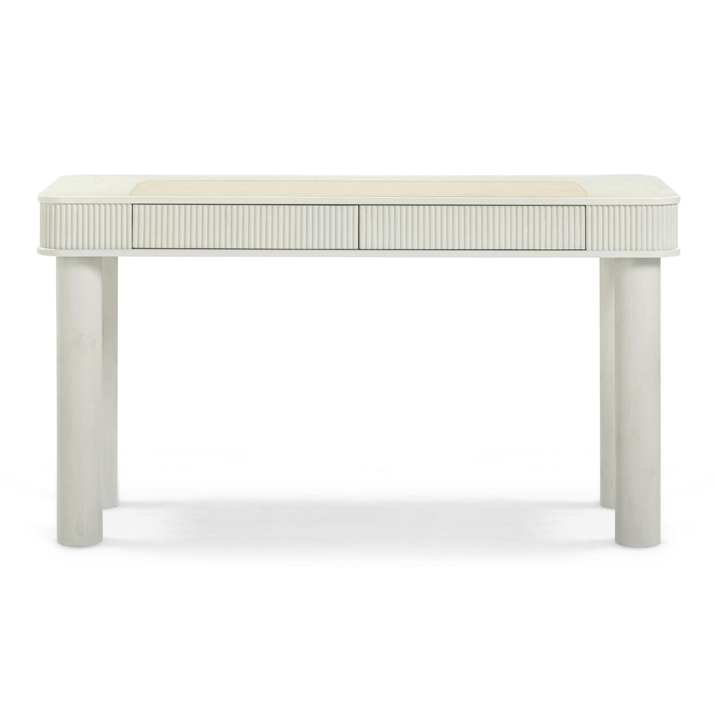 Sarah 55" Cream 2-Drawer Executive Work Desk