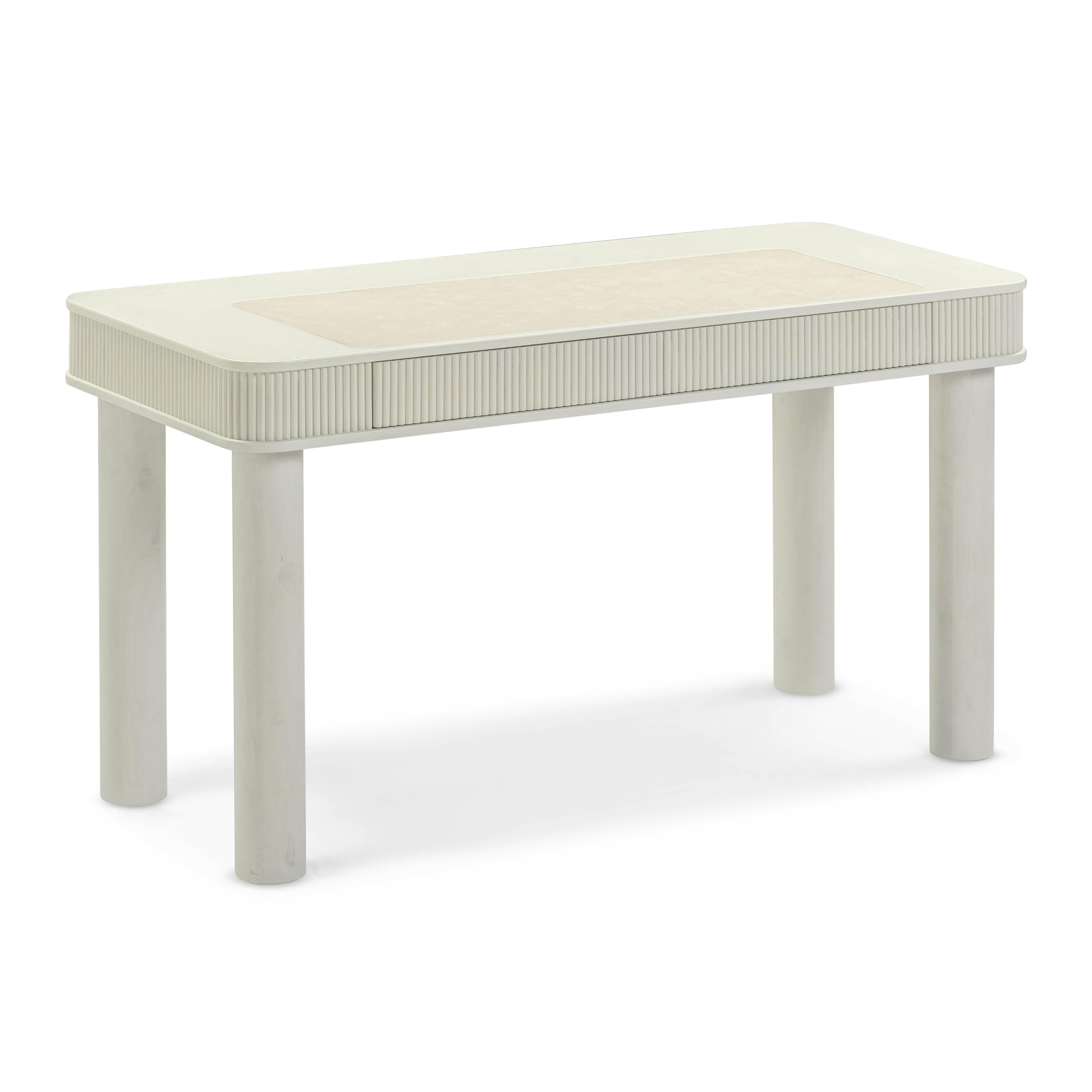 Sarah 55" Cream 2-Drawer Executive Work Desk