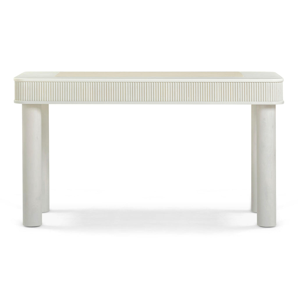 Sarah 55" Cream 2-Drawer Executive Work Desk