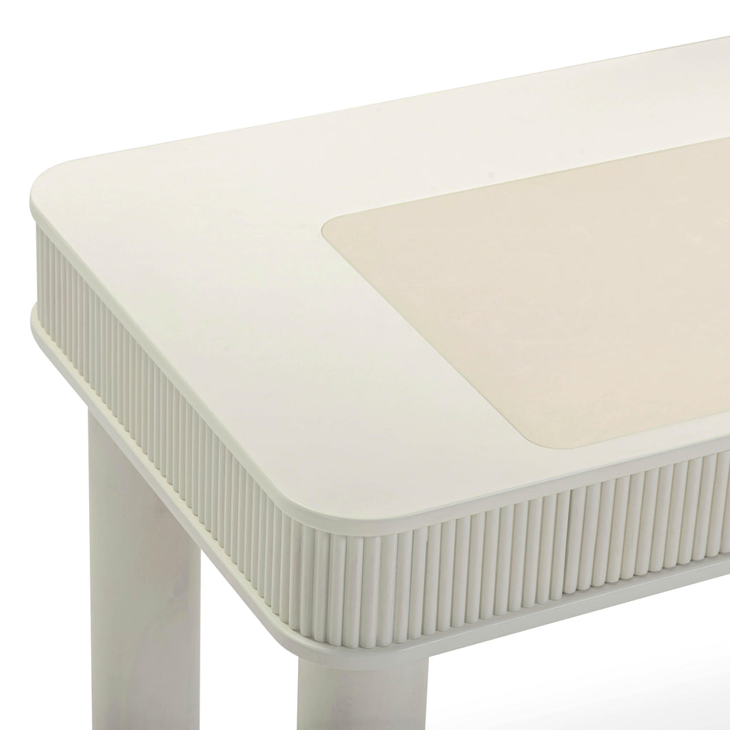 Sarah 55" Cream 2-Drawer Executive Work Desk
