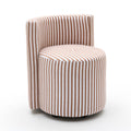 Alyssa Striped Performance Linen Rolling Desk Chair
