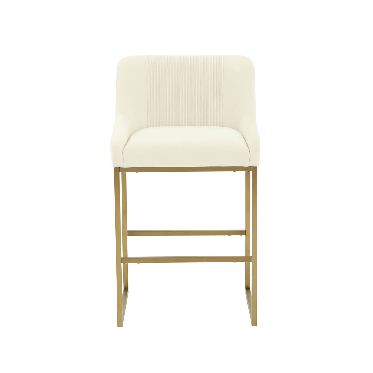 Lisa Pleated Performance Velvet Counter Stool
