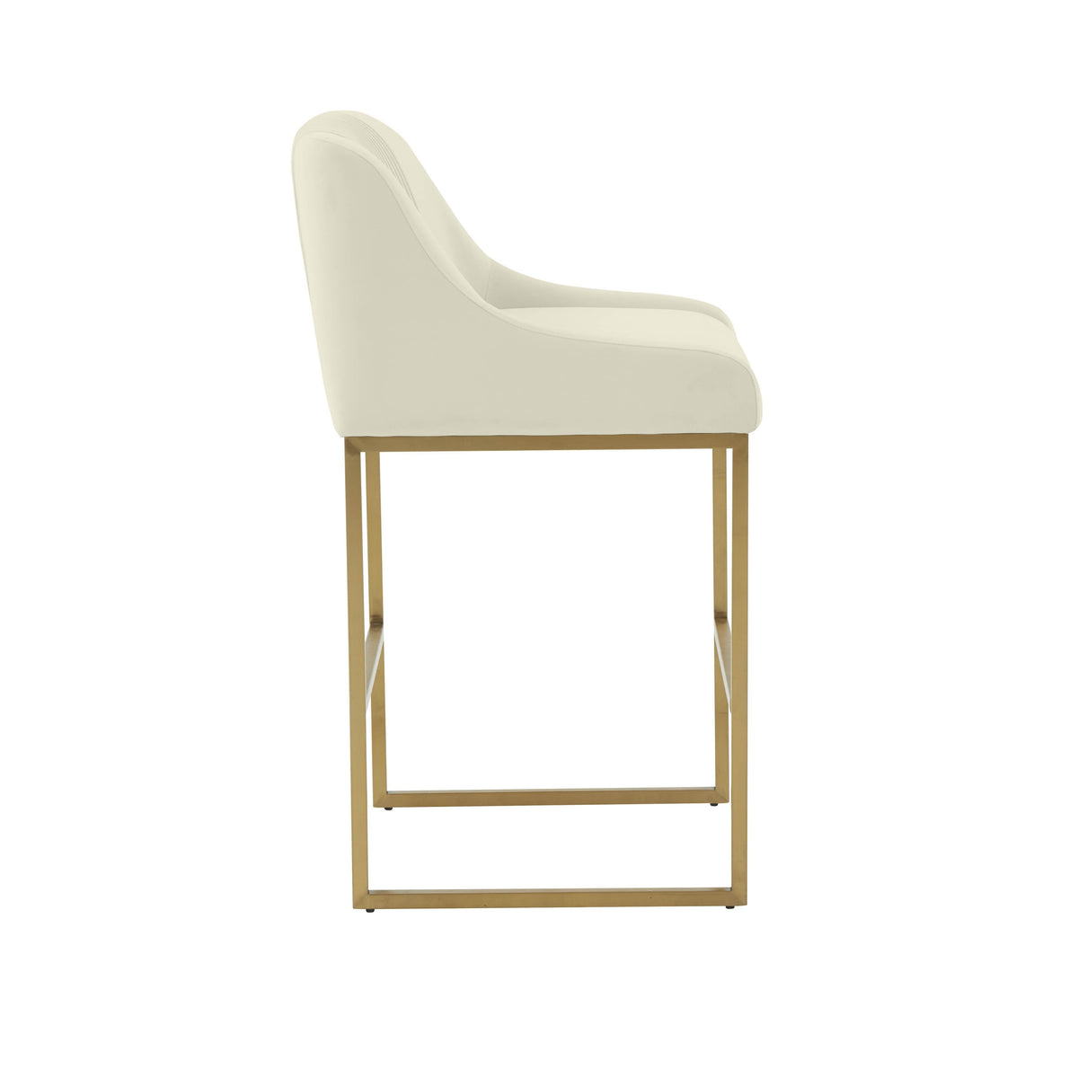 Lisa Pleated Performance Velvet Counter Stool
