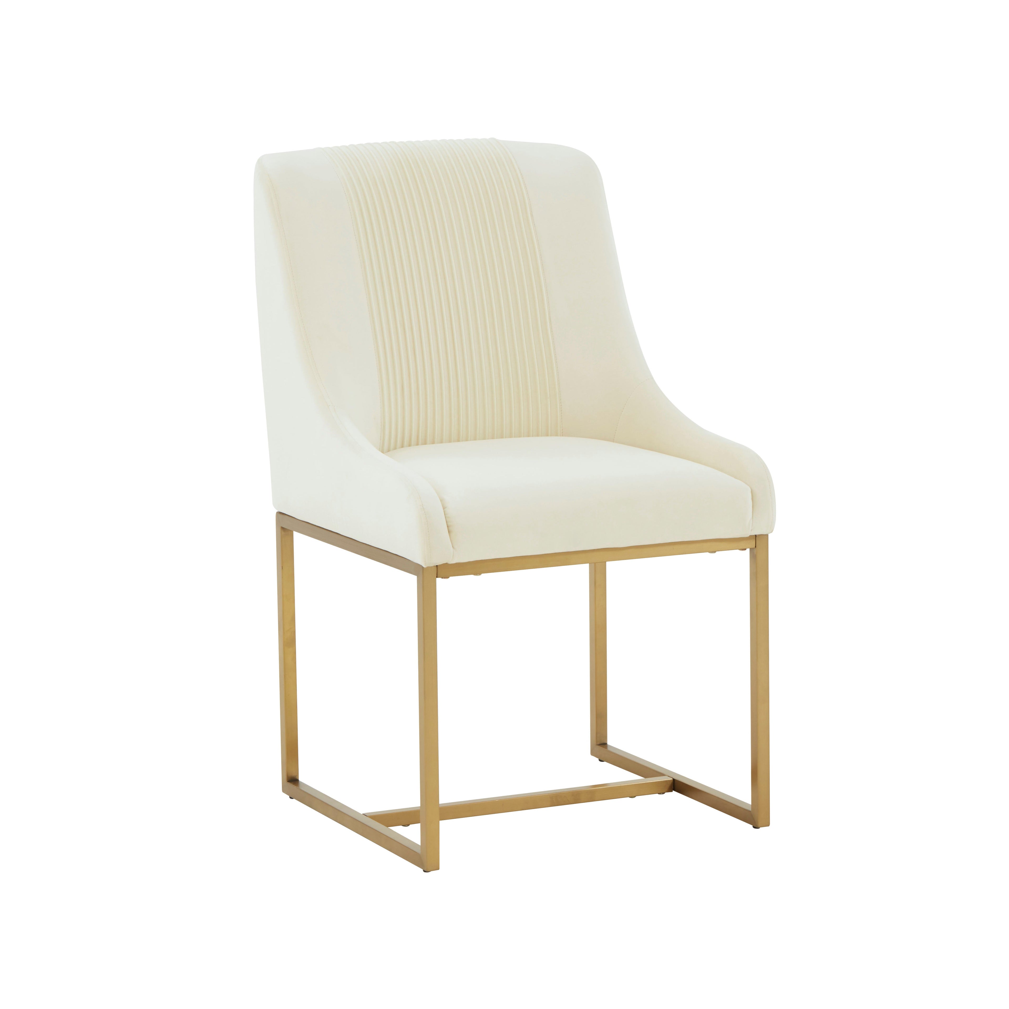 Lisa Pleated Performance Velvet Dining Chair