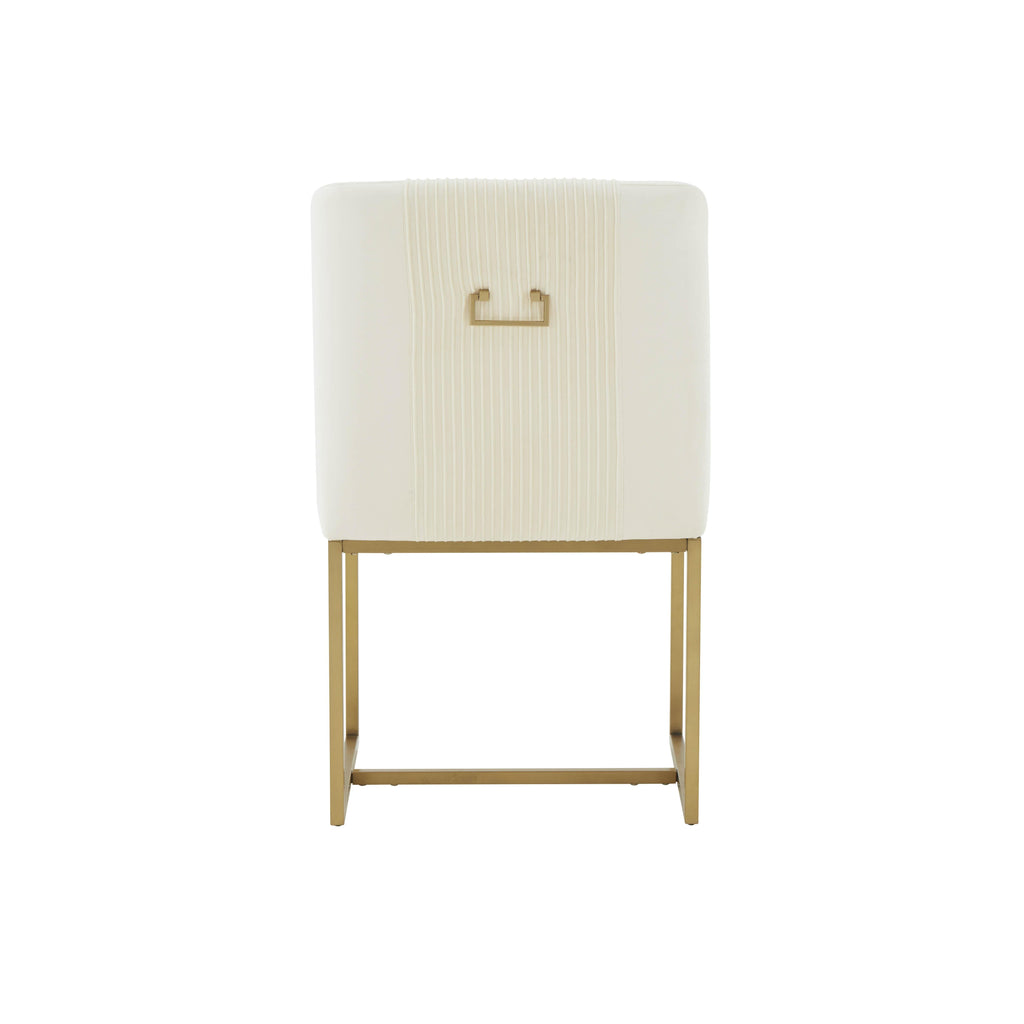 Lisa Pleated Performance Velvet Dining Chair