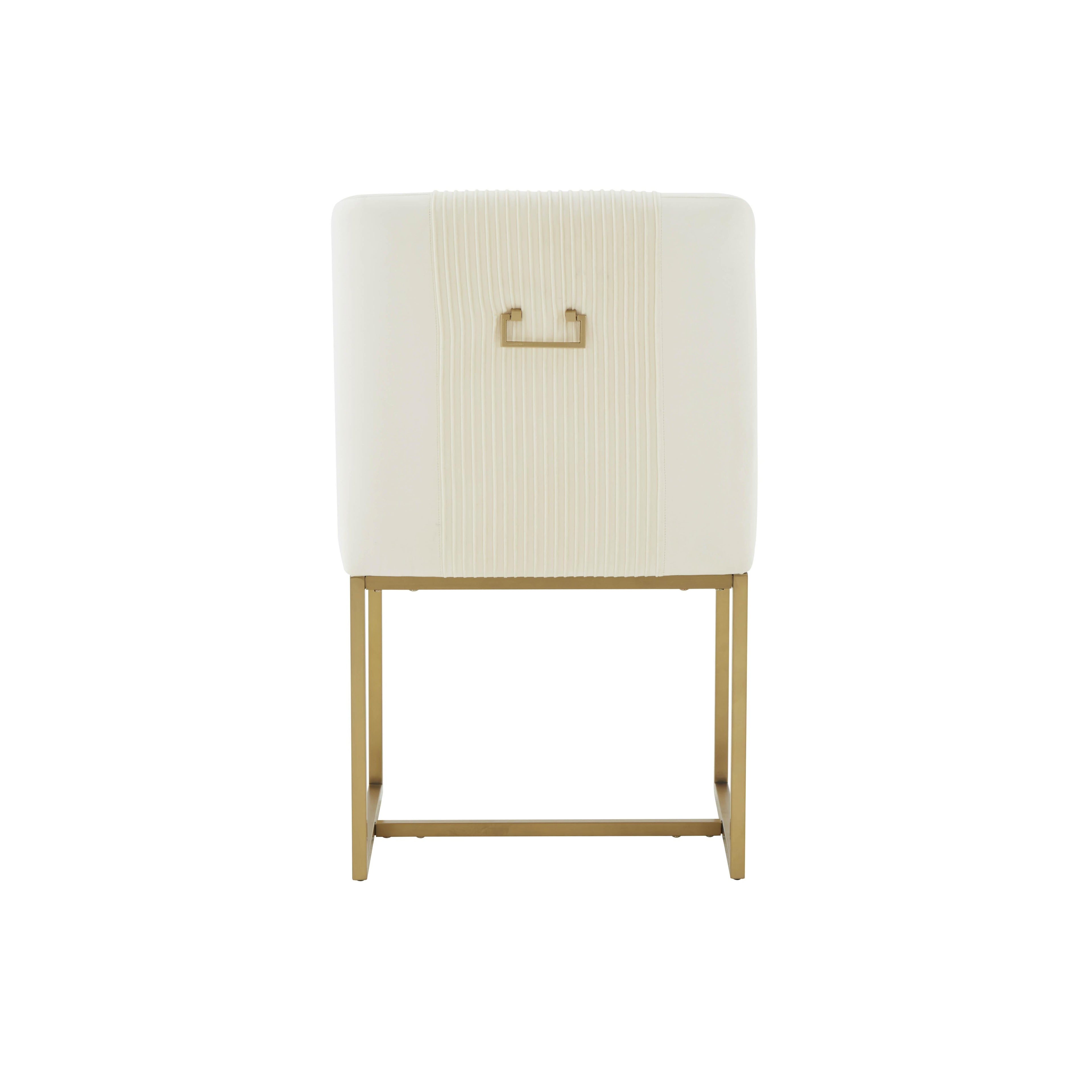 Lisa Pleated Performance Velvet Dining Chair