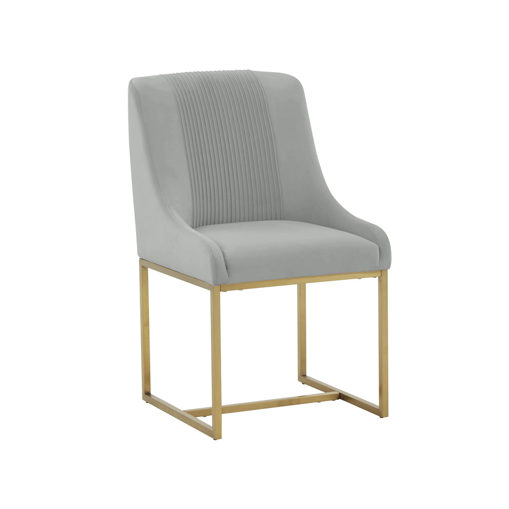 Lisa Pleated Performance Velvet Dining Chair