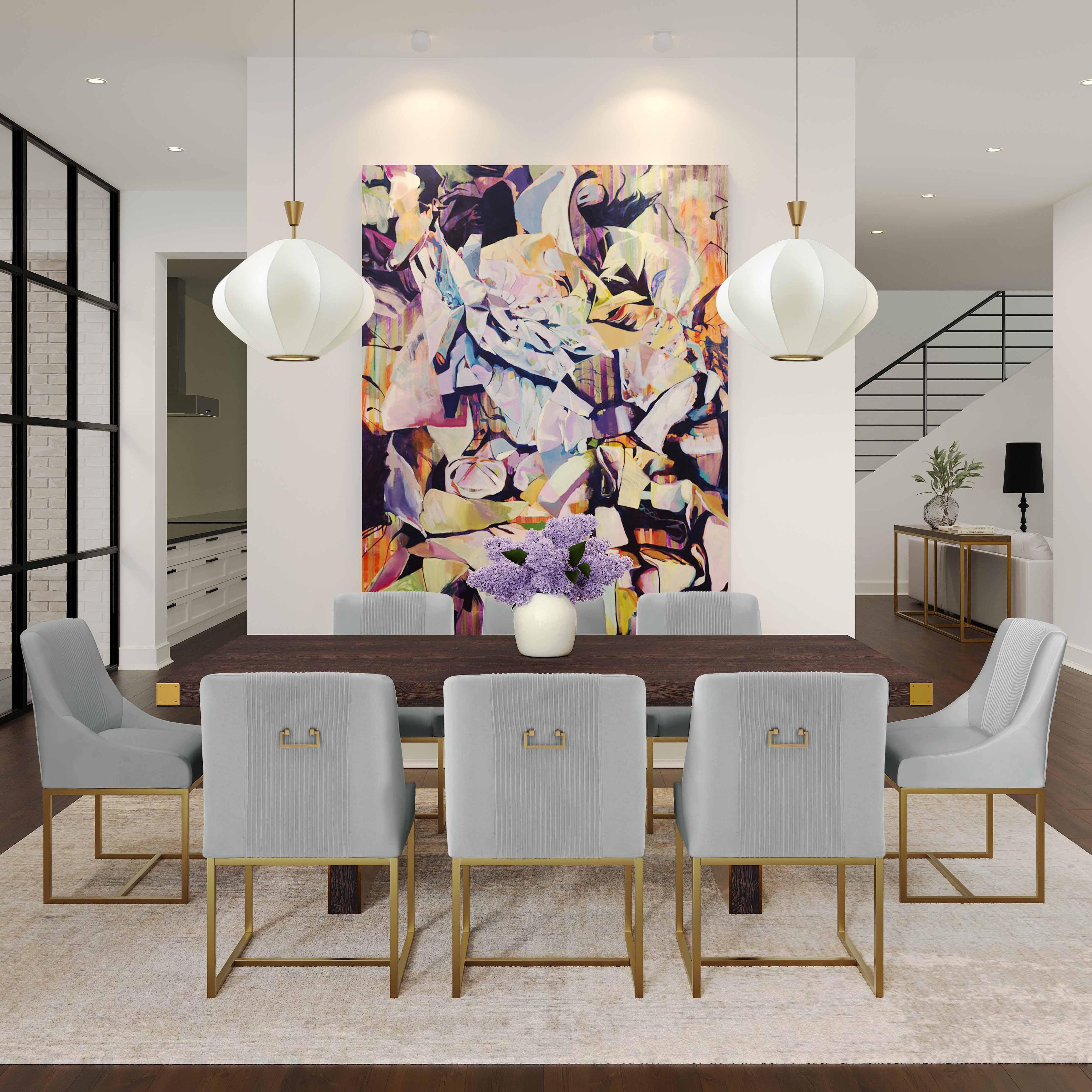 Lisa Pleated Performance Velvet Dining Chair