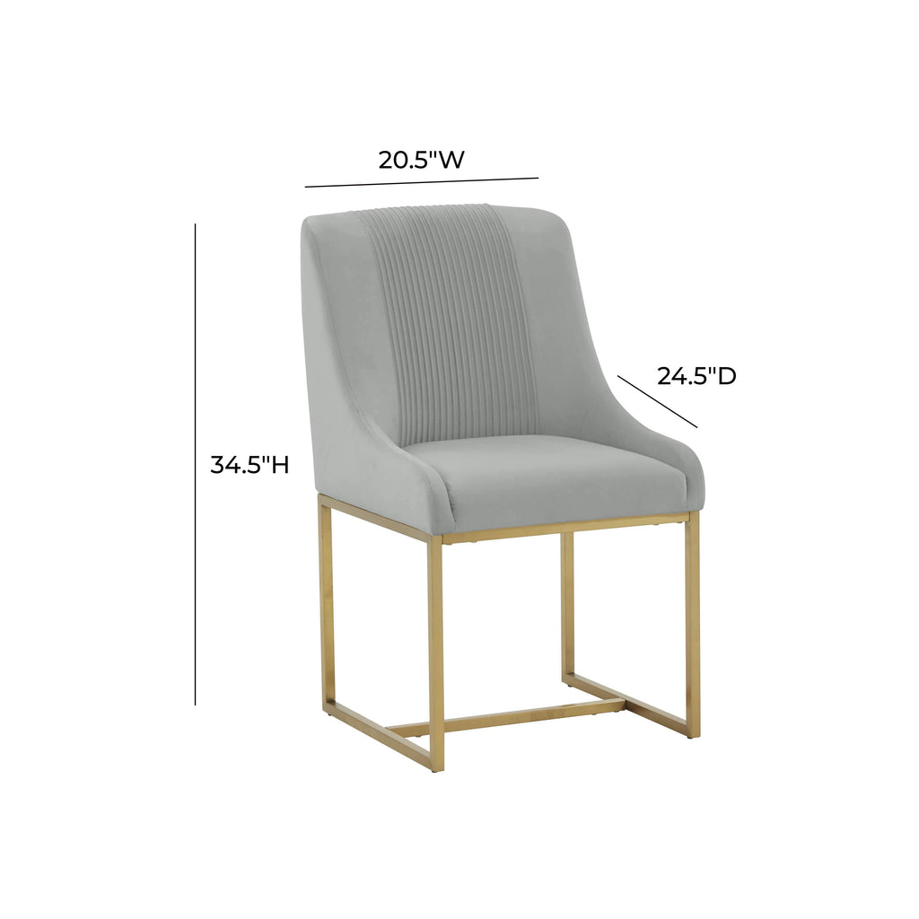 Lisa Pleated Performance Velvet Dining Chair