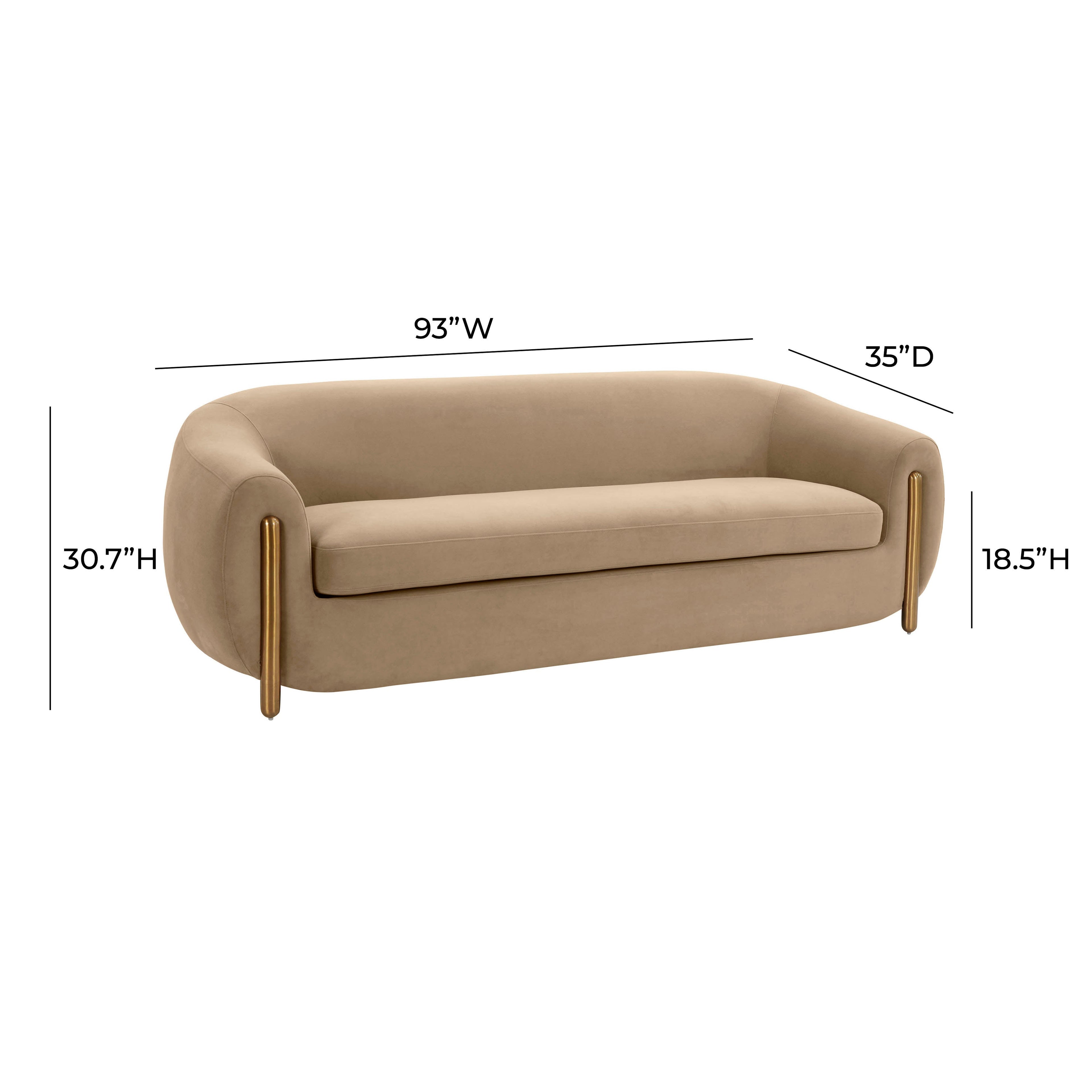Lina 93" Performance Fabric Sofa