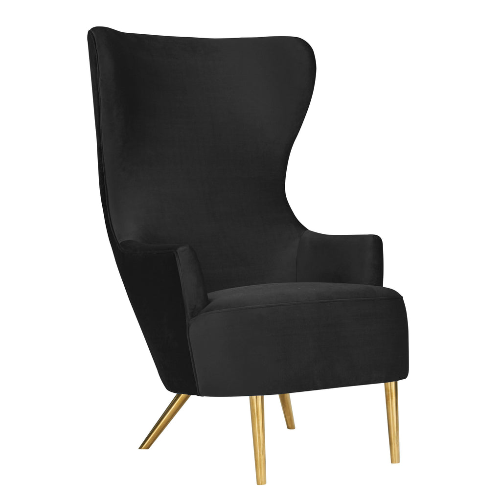 Julia Performance Velvet Wingback Accent Chair