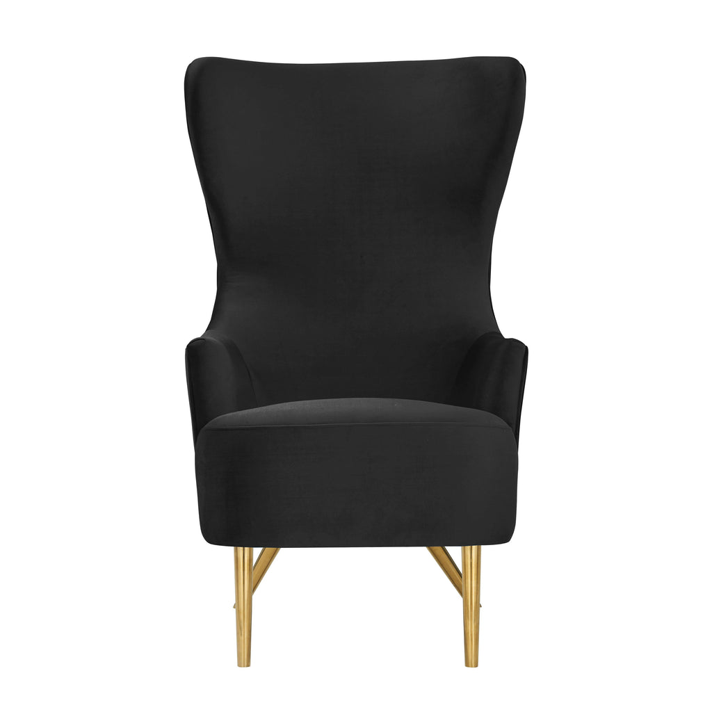 Julia Performance Velvet Wingback Accent Chair
