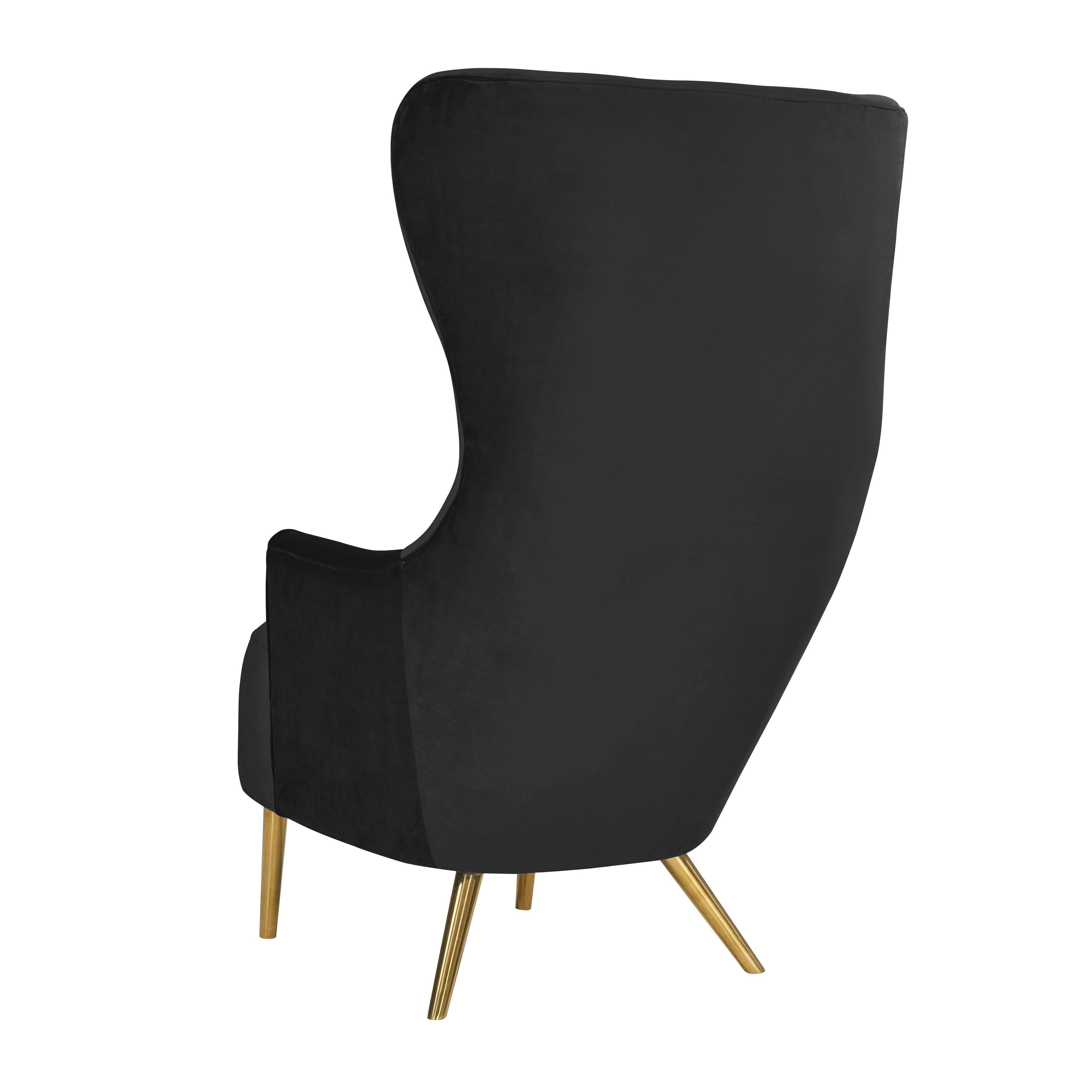 Julia Performance Velvet Wingback Accent Chair