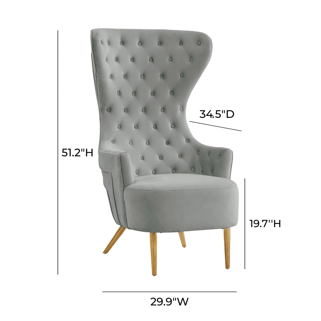 Jezebel Performance Velvet Wingback Accent Chair