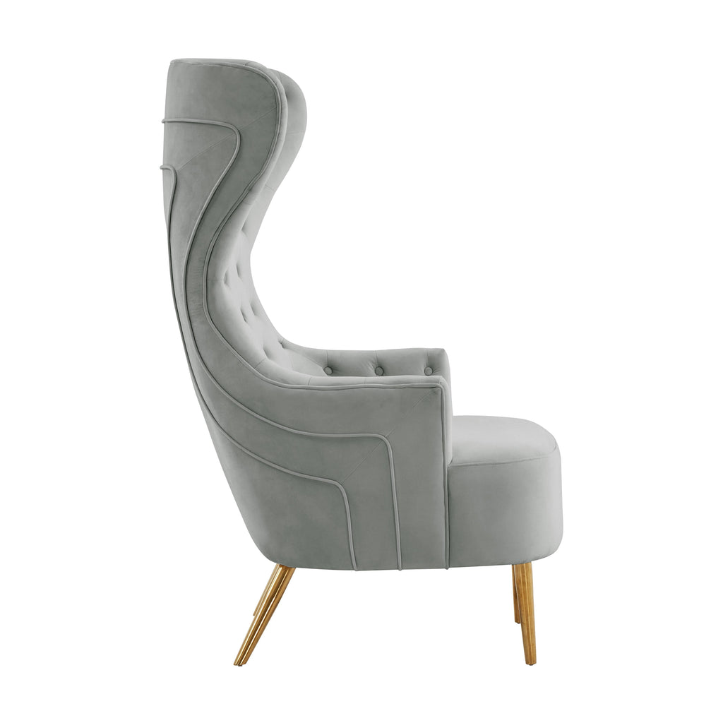 Jezebel Performance Velvet Wingback Accent Chair