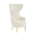Julia Performance Velvet Channel Tufted Wingback Accent Chair