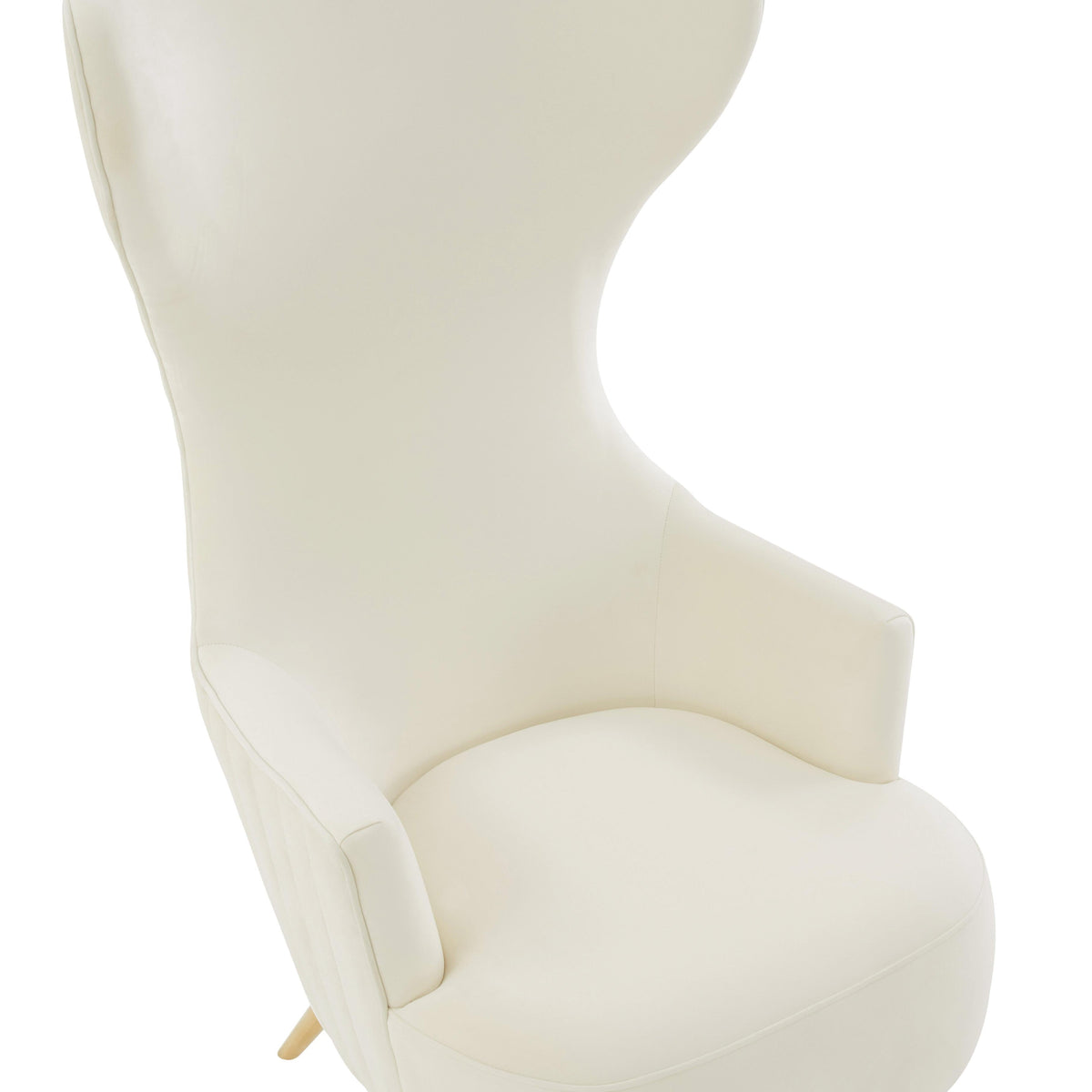 Julia Performance Velvet Channel Tufted Wingback Accent Chair