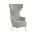Julia Performance Velvet Channel Tufted Wingback Accent Chair