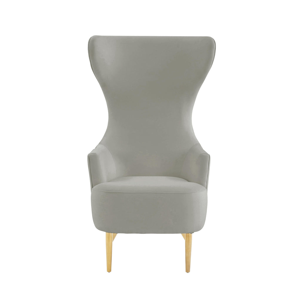 Julia Performance Velvet Channel Tufted Wingback Accent Chair