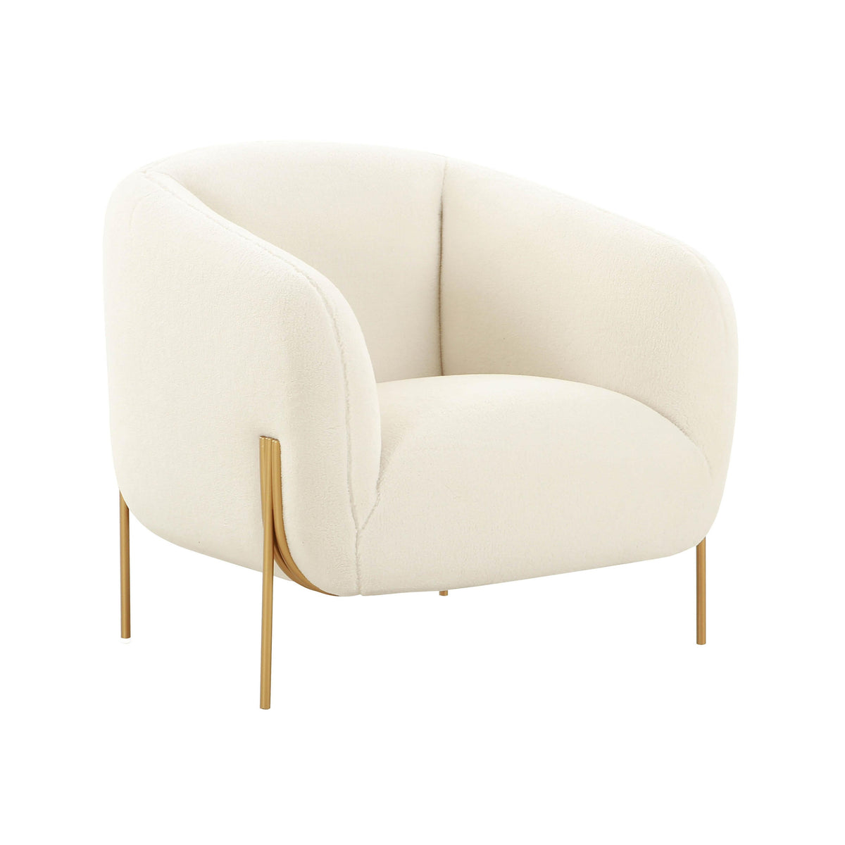 Kandra Cream Performance Vegan Shearling Accent Chair by Inspire Me! Home Decor