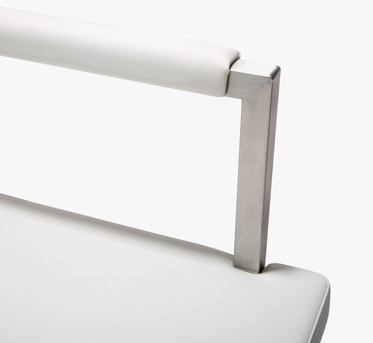 Director Performance Vegan Leather Stool with Silver Base