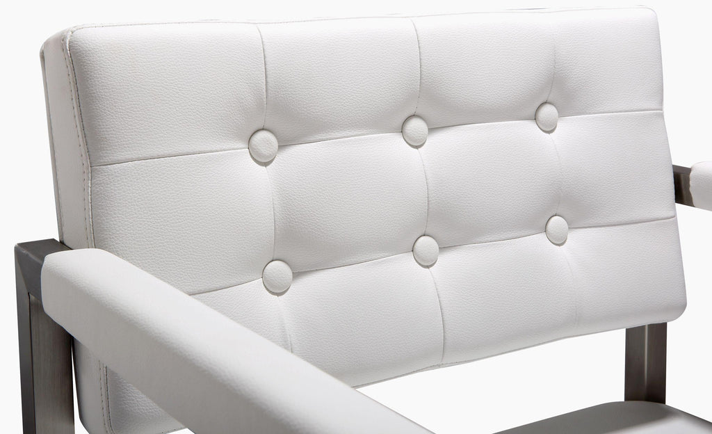 Director Performance Vegan Leather Stool with Silver Base