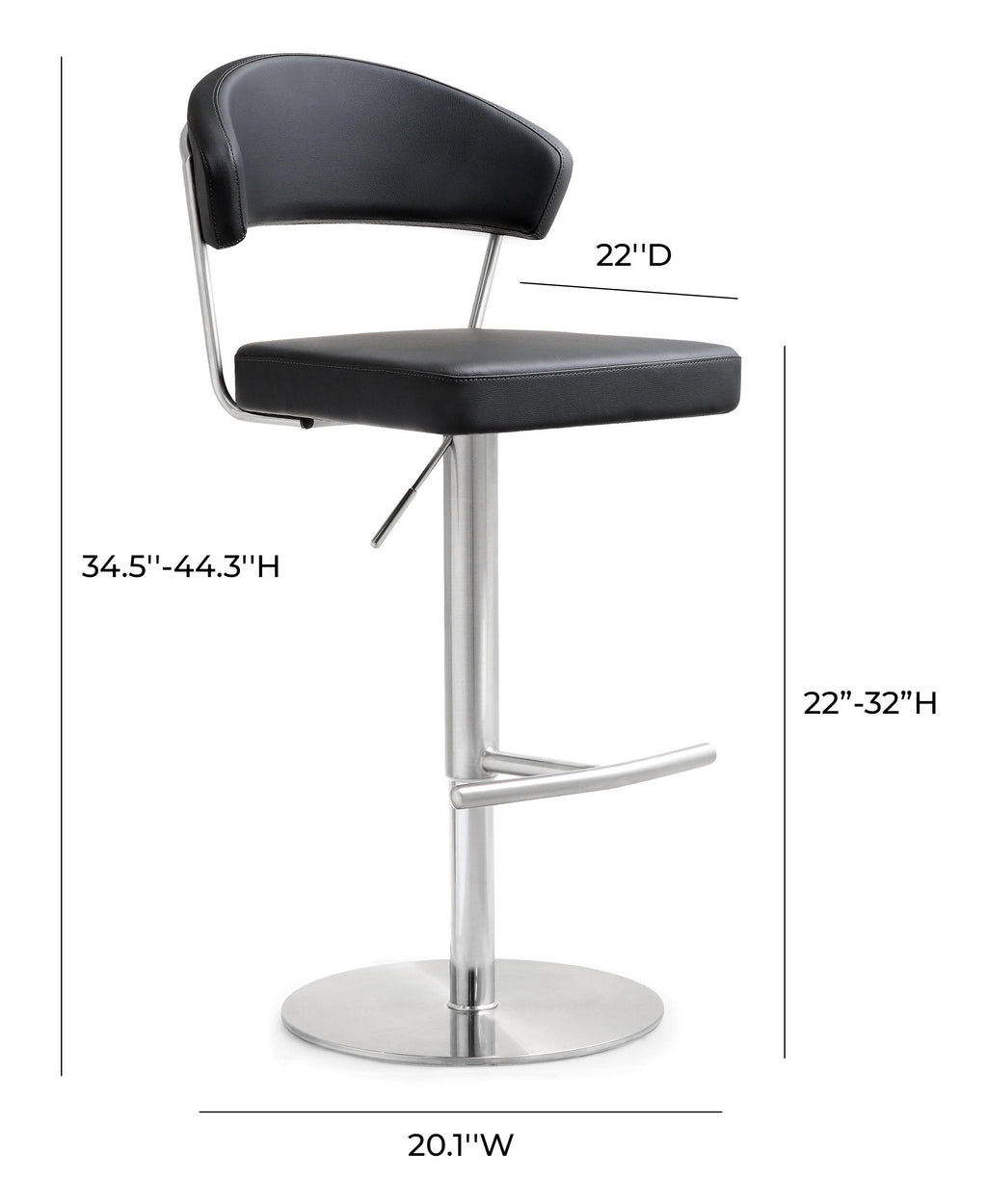 Cosmo Performance Vegan Leather Adjustable Stool
