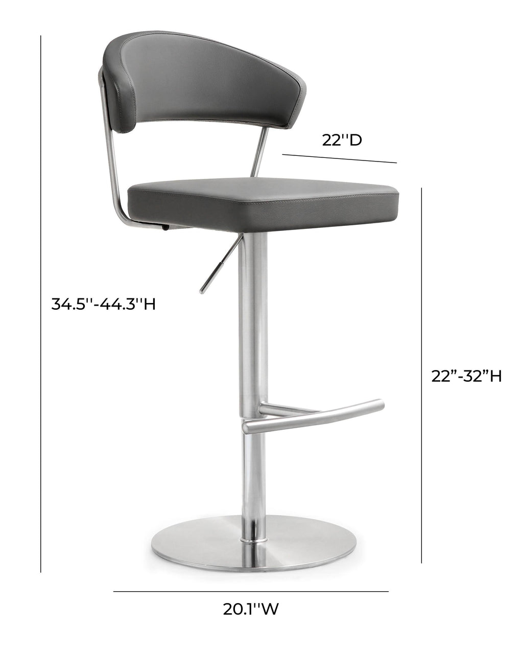 Cosmo Performance Vegan Leather Adjustable Stool