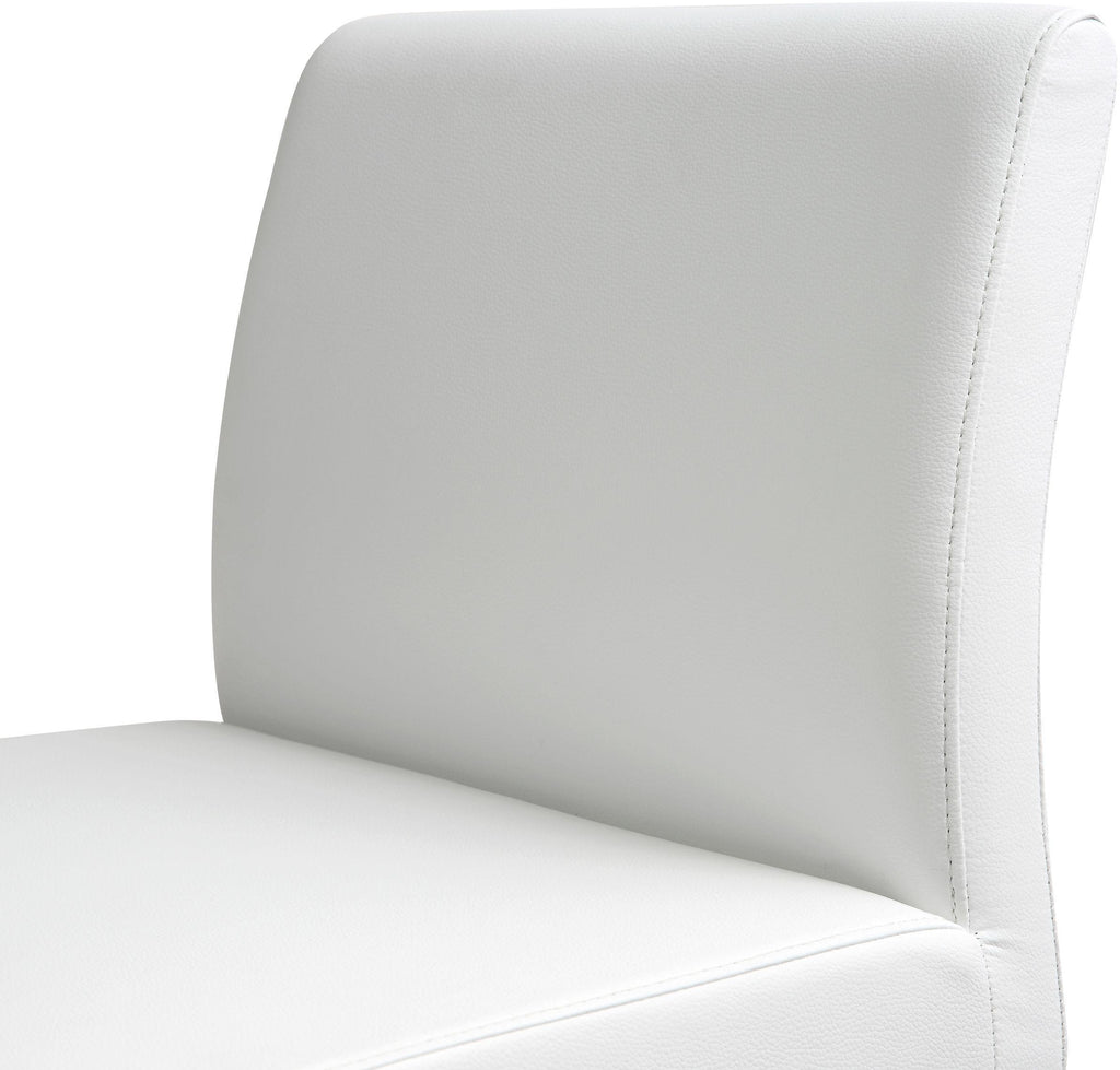 Denmark Performance Vegan Leather Stool with Silver Base - Set of 2