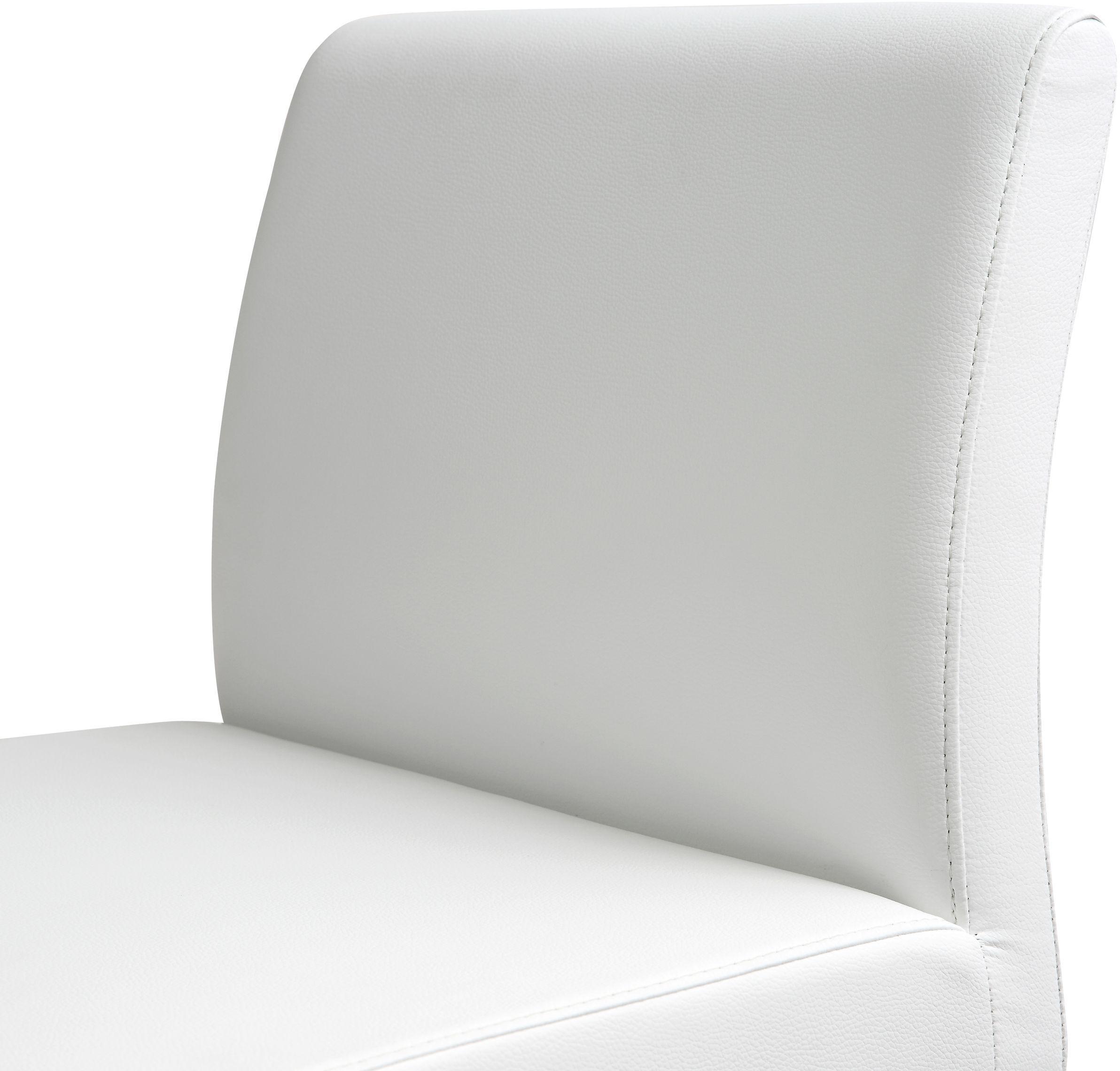 Denmark Performance Vegan Leather Stool with Silver Base - Set of 2