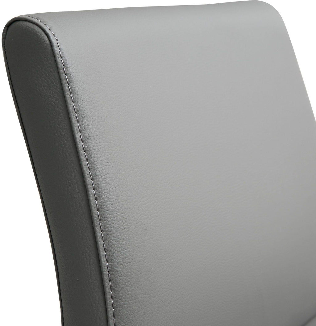 Denmark Performance Vegan Leather Stool with Silver Base - Set of 2