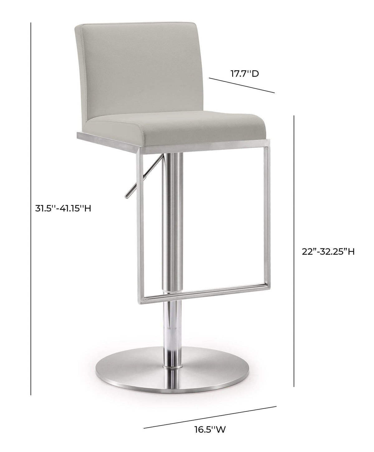 Amalfi Performance Vegan Leather Adjustable Stool