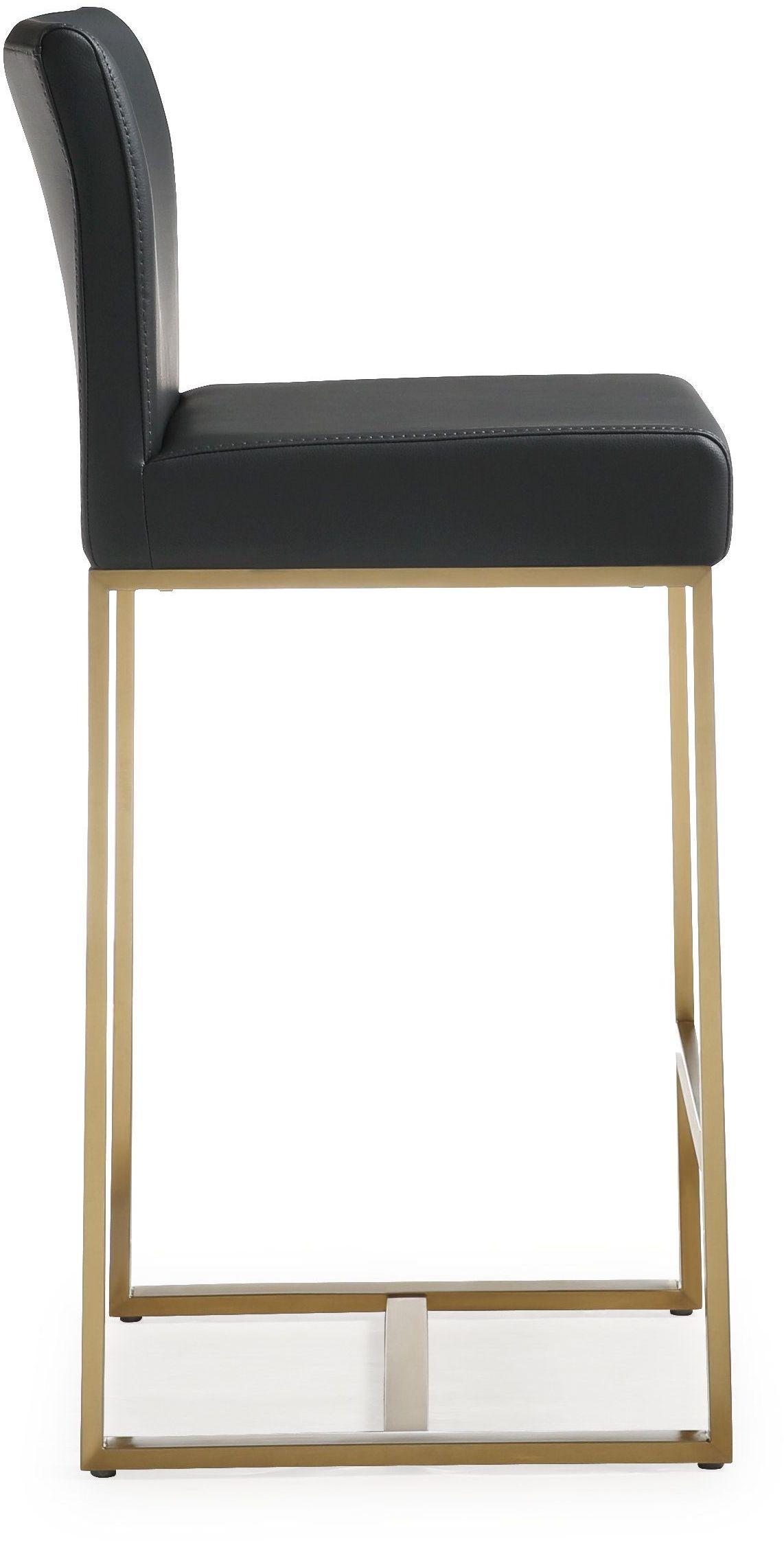 Denmark Performance Vegan Leather Stool with Gold Base - Set of 2