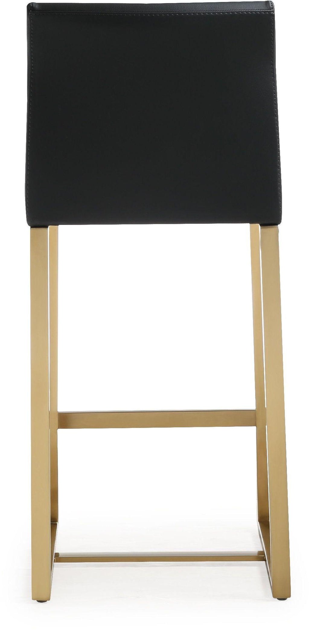 Denmark Performance Vegan Leather Stool with Gold Base - Set of 2