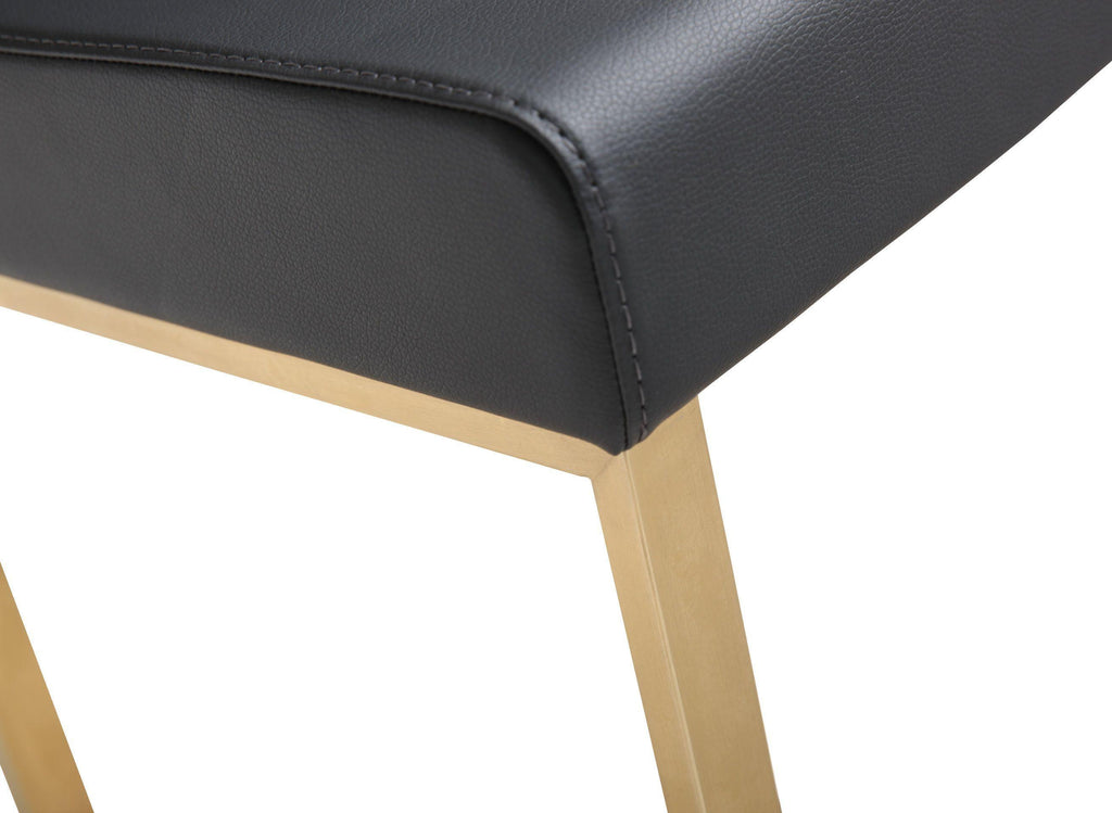 Denmark Performance Vegan Leather Stool with Gold Base - Set of 2