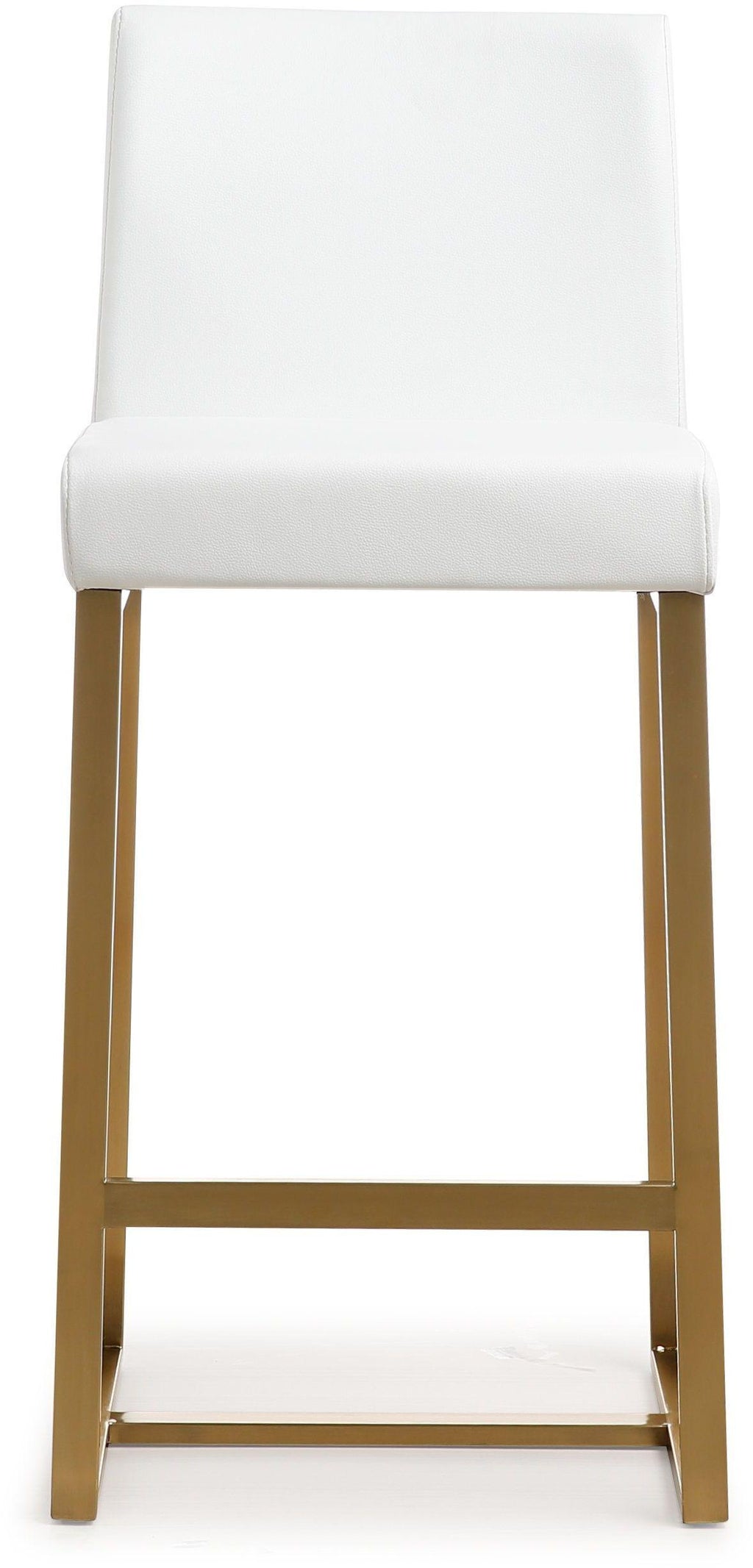 Denmark Performance Vegan Leather Stool with Gold Base - Set of 2
