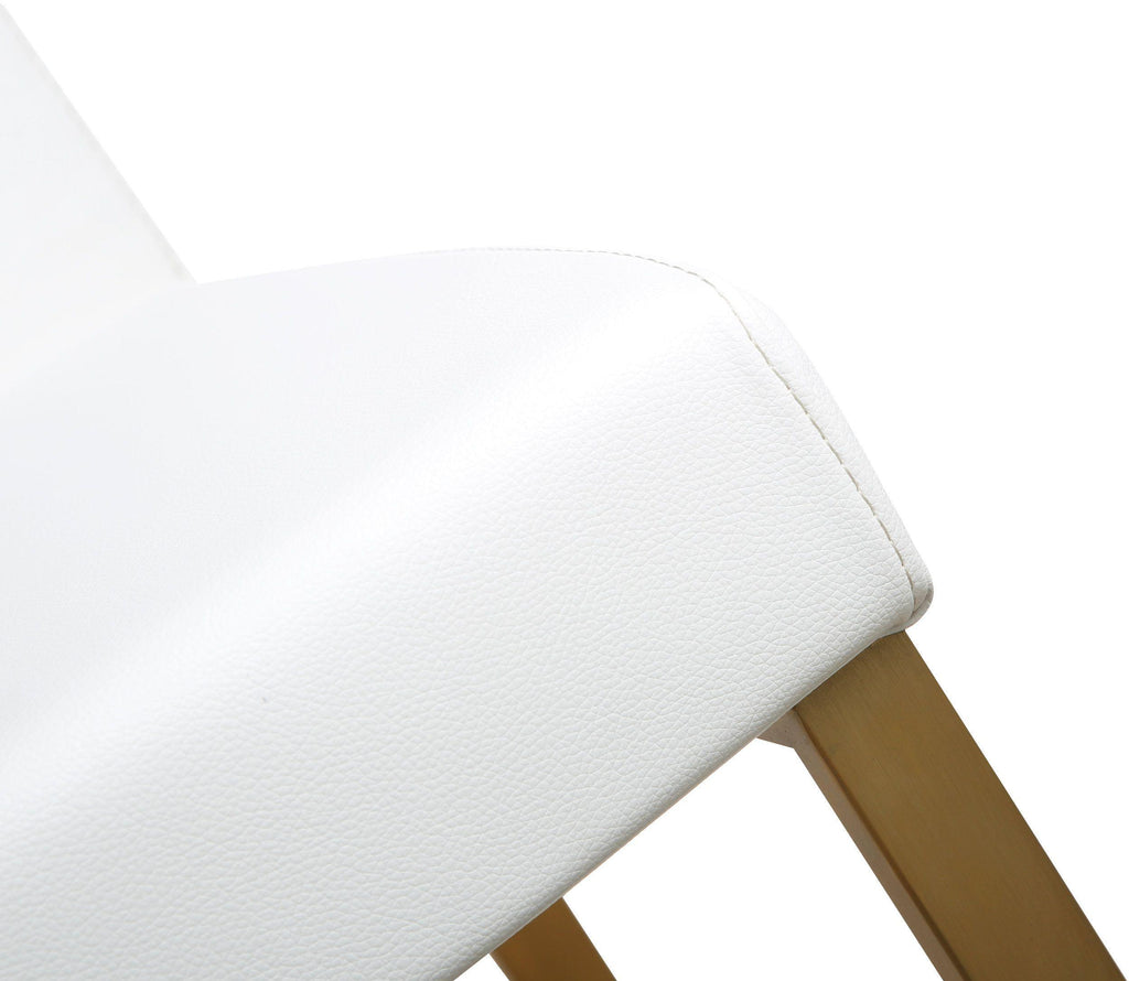Denmark Performance Vegan Leather Stool with Gold Base - Set of 2
