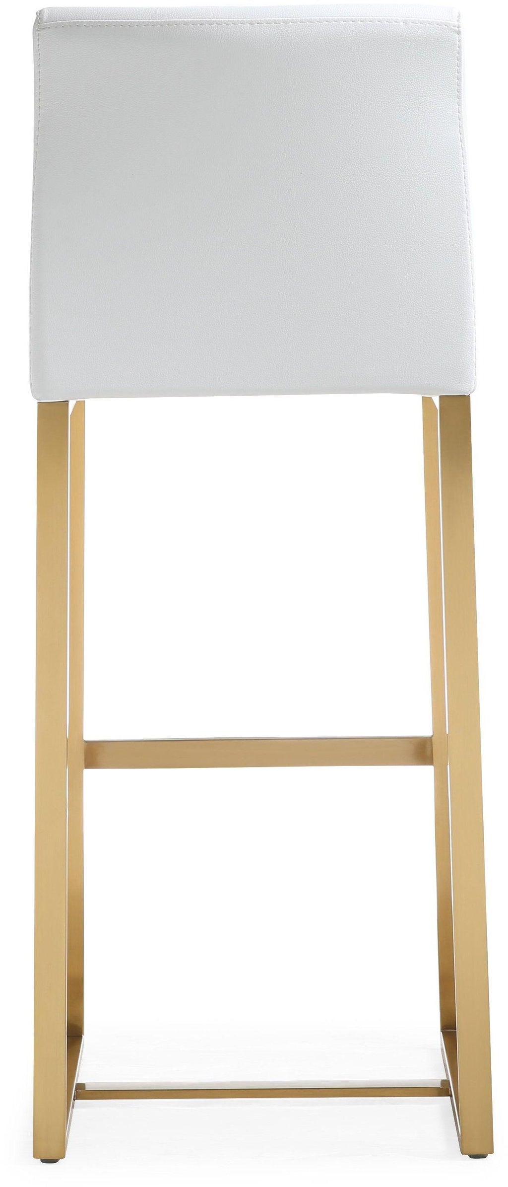 Denmark Performance Vegan Leather Stool with Gold Base - Set of 2