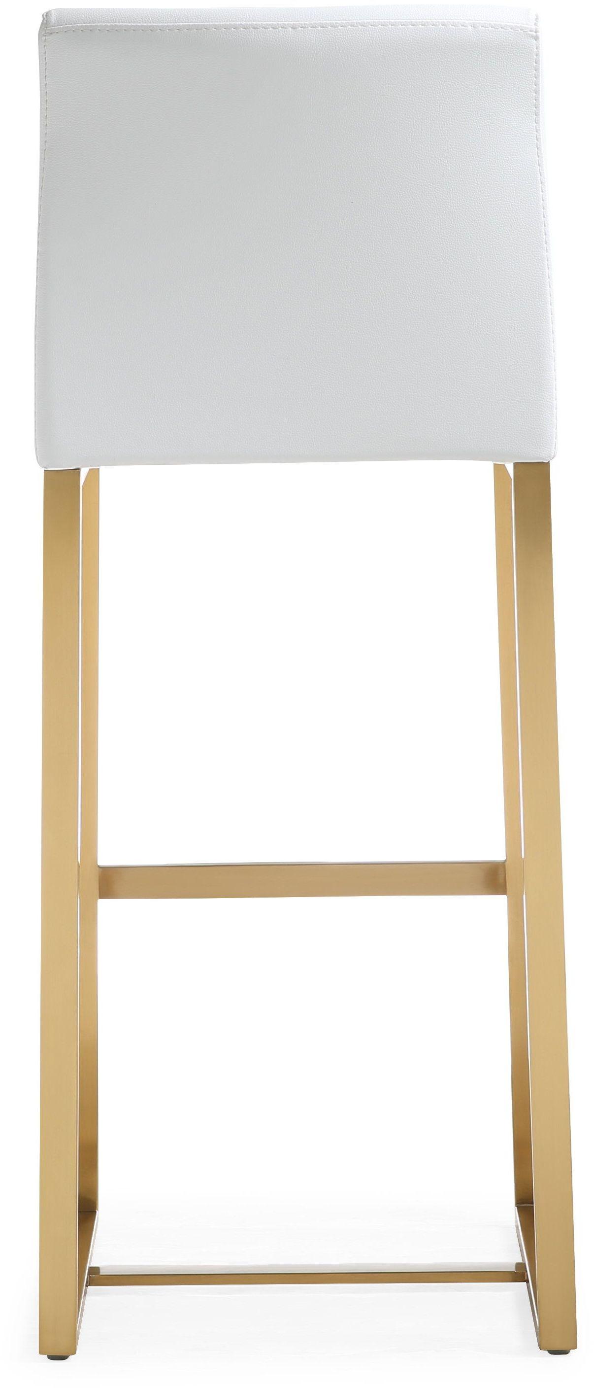Denmark Performance Vegan Leather Stool with Gold Base - Set of 2