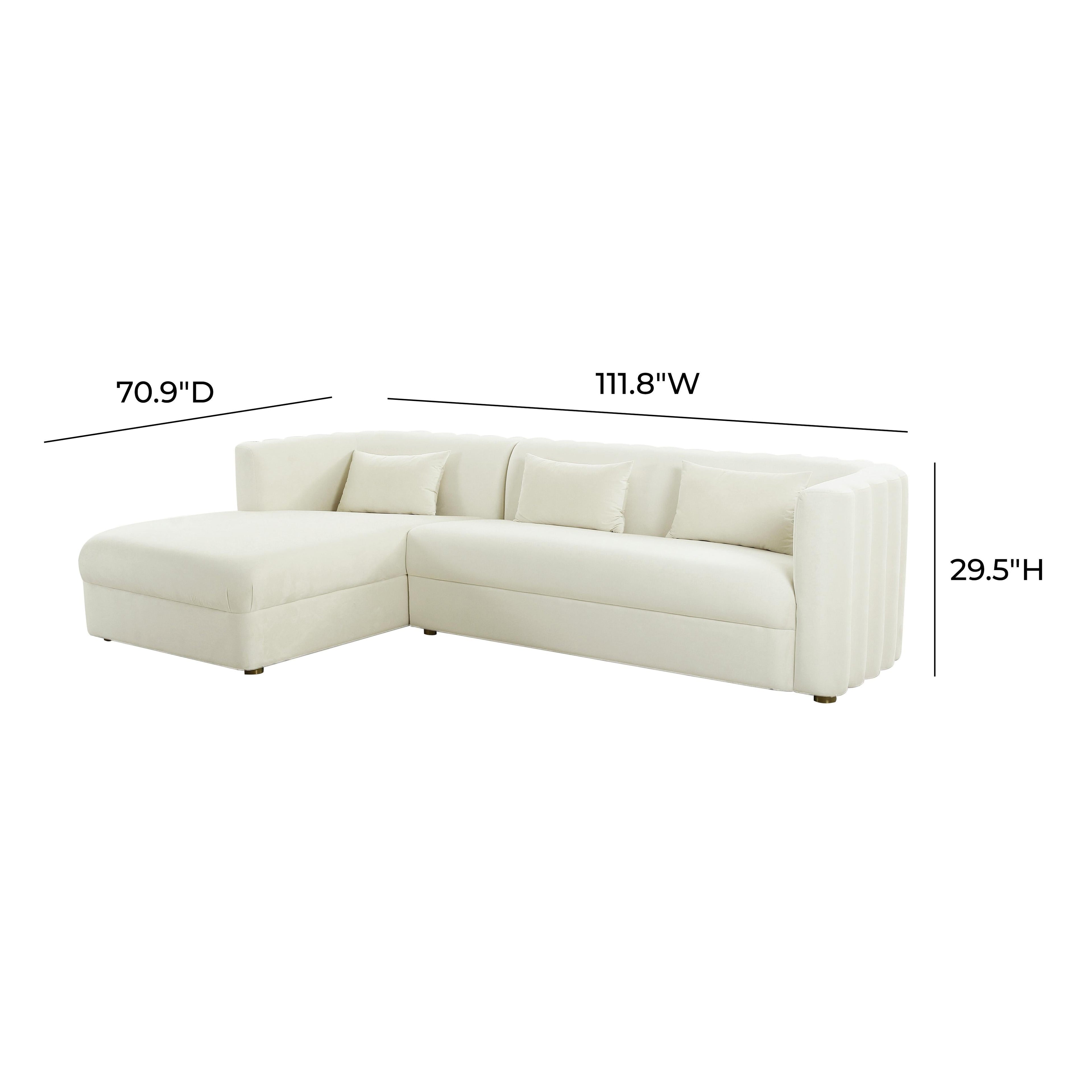 Callie 2-Piece Performance Velvet L-Shaped Sectional