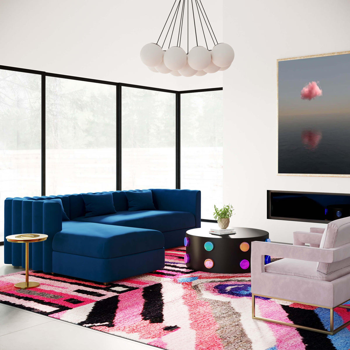 Callie 2-Piece Performance Velvet L-Shaped Sectional