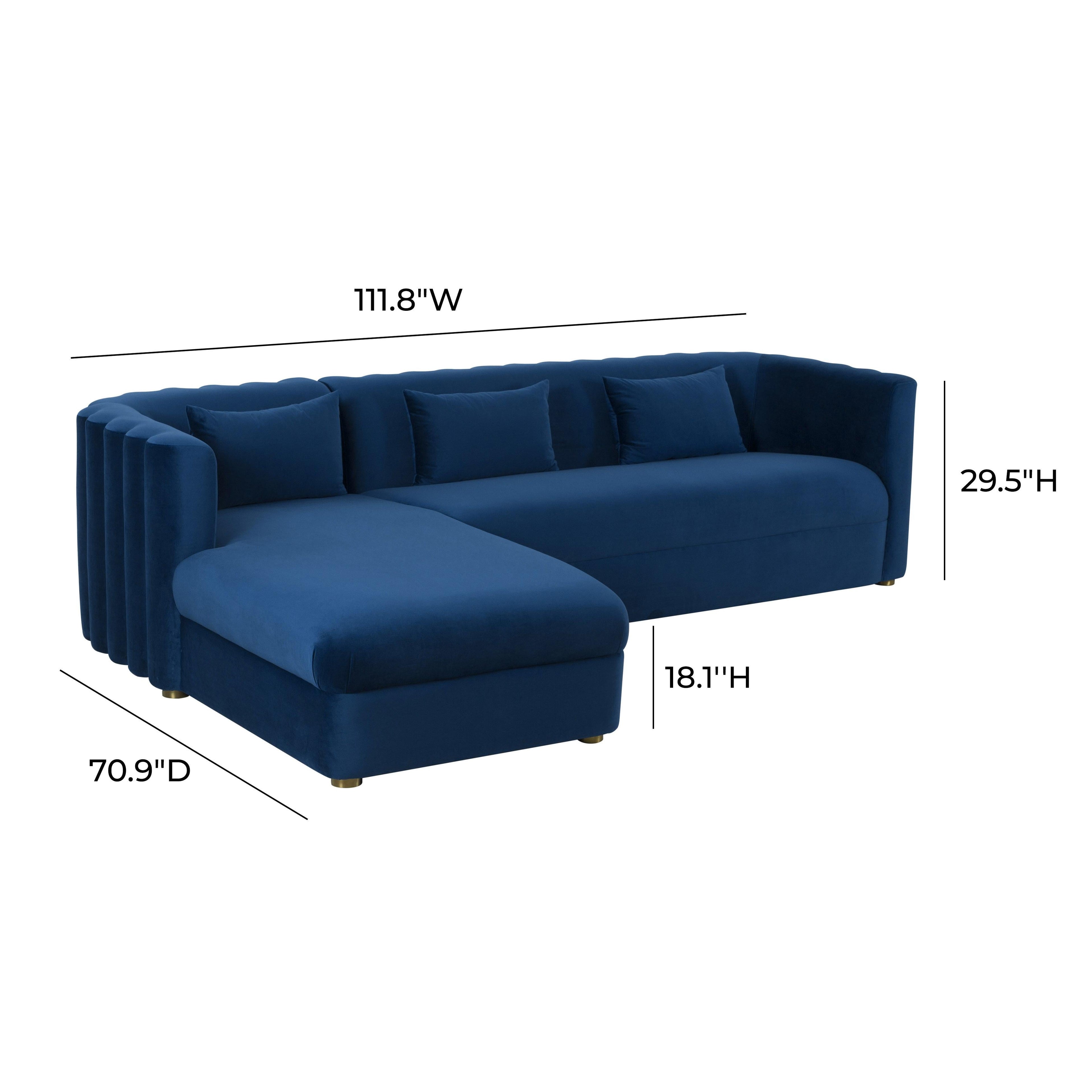 Callie 2-Piece Performance Velvet L-Shaped Sectional