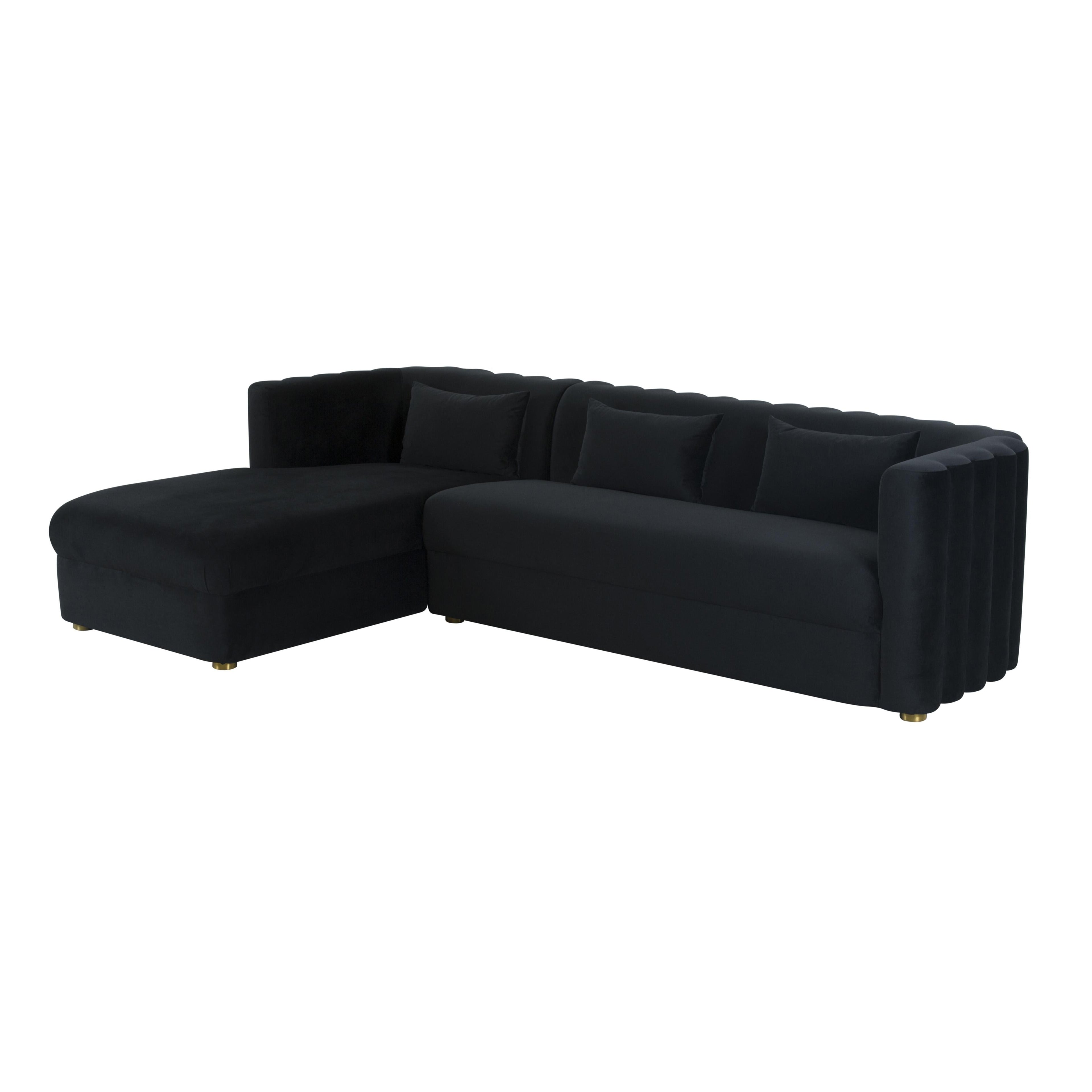 Callie 2-Piece Performance Velvet L-Shaped Sectional