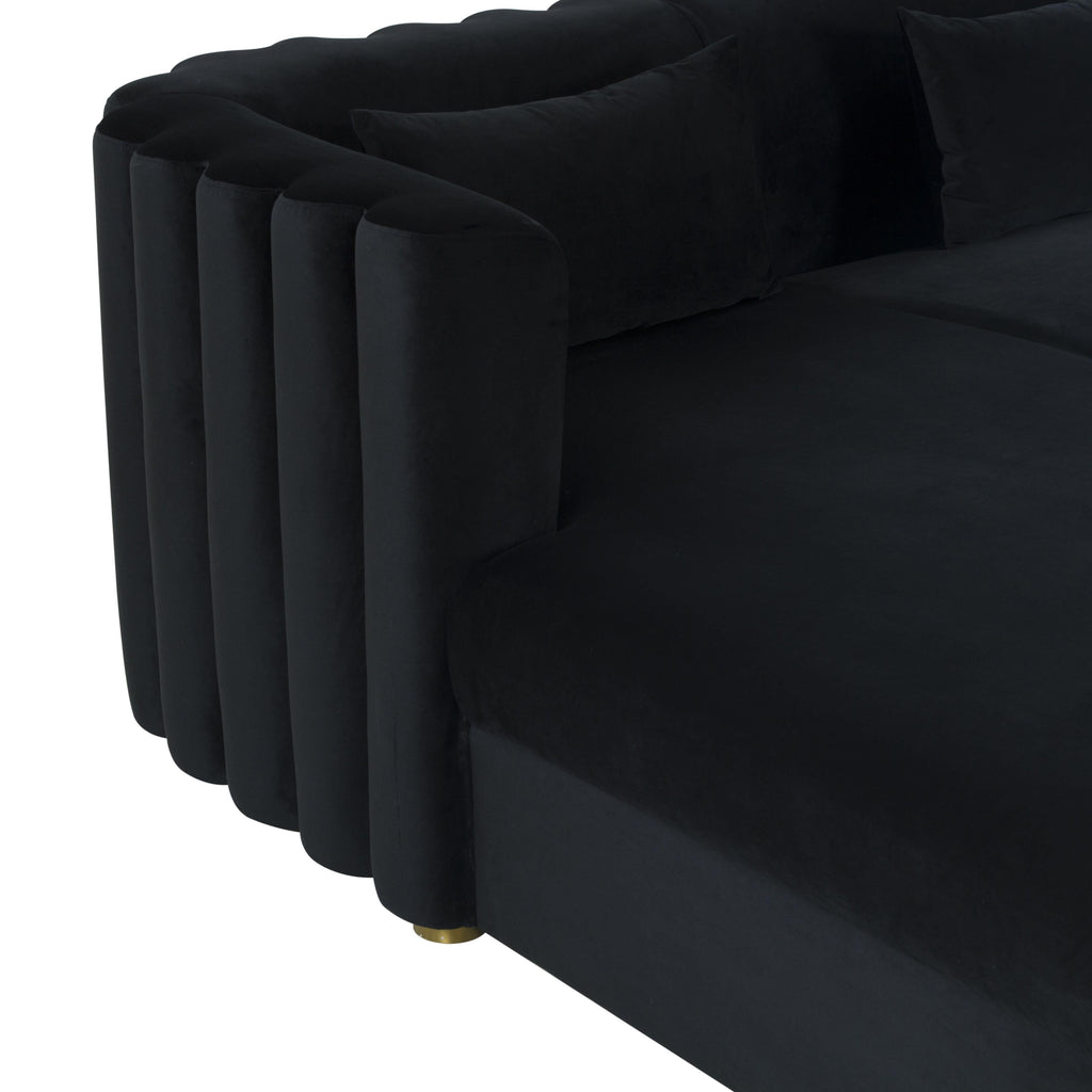 Callie 2-Piece Performance Velvet L-Shaped Sectional