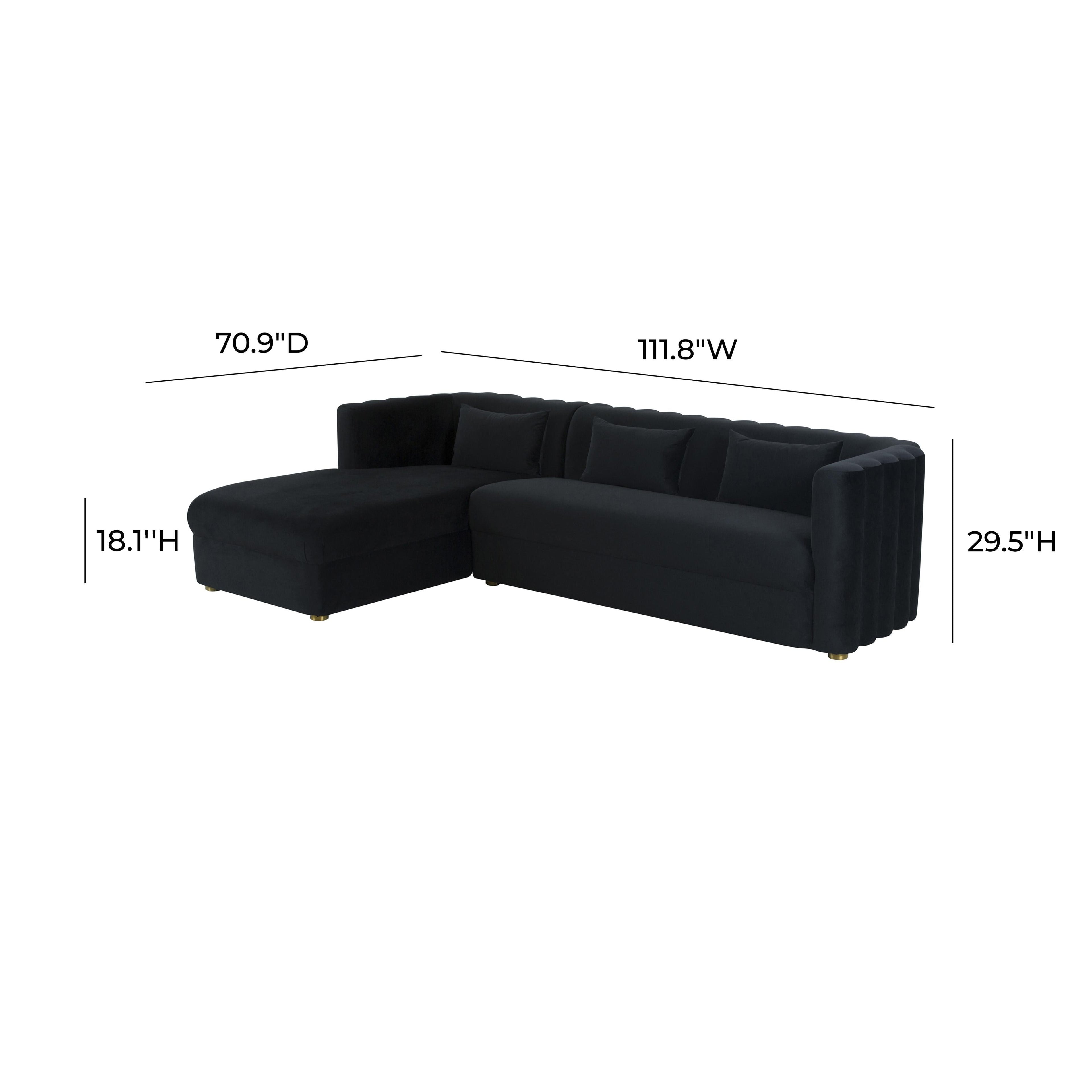 Callie 2-Piece Performance Velvet L-Shaped Sectional