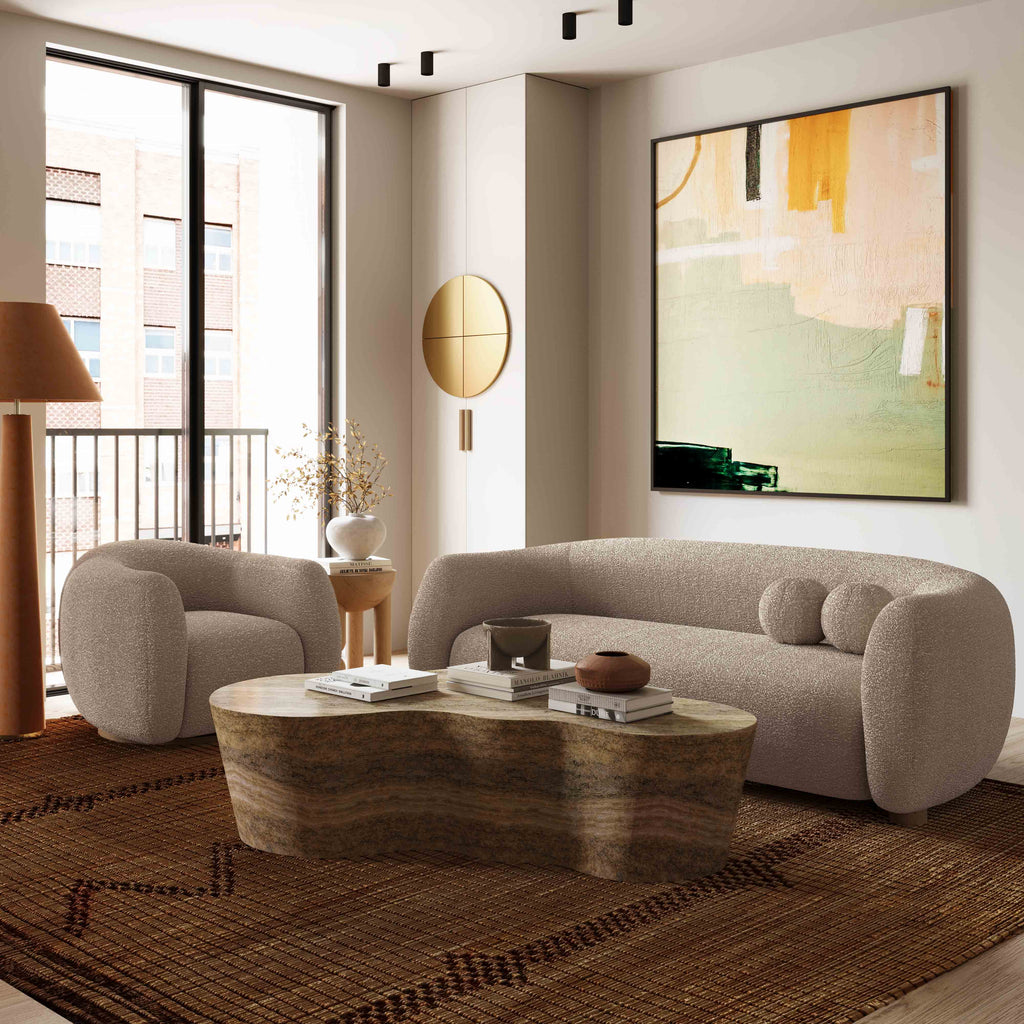 Judy Boucle Swivel Accent Chair