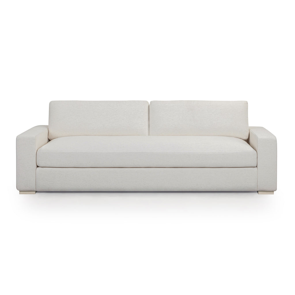 Beckham 96" Upcycled Performance Chenille Sofa — Cream null