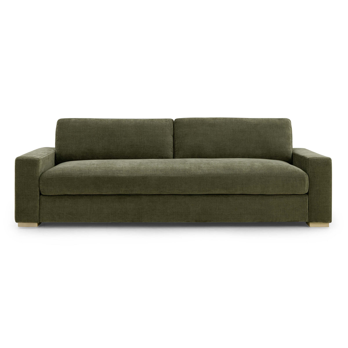 Beckham 96" Upcycled Performance Chenille Sofa — Olive Green null